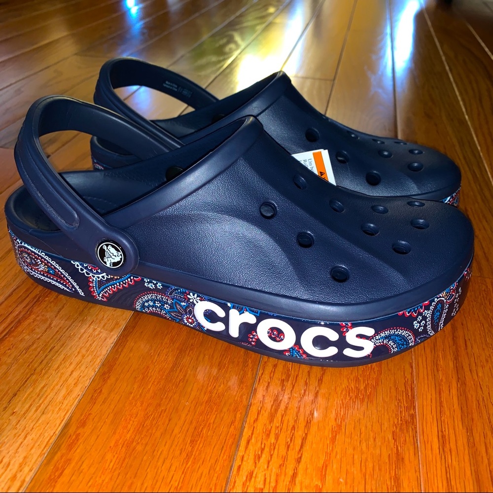 Blue Navy Bayaband Bandana Print Clog